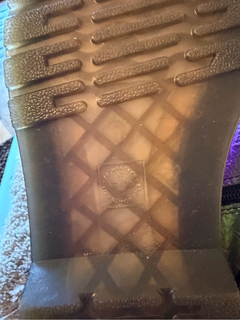 Dr. Martens Iridescent Holographic Lace-Up Combat Boots girls size 3 - Picture 5 of 7